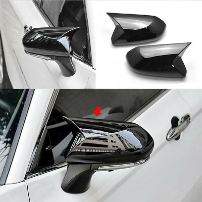 #ad For Toyota Camry 2018 2023 Side Rearview Mirror Cover Cap Trim Gloss Black Horn $36.09