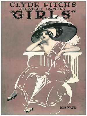 #ad 3048.Clyde Fitch#x27;s greatest comedyquot;Girlsquot;Poster.Theater.Home bedroom decor art $60.00
