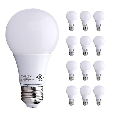 #ad A19 LED Light Bulbs 12 Pack Efficient 9W 750Lumens General Lighting Bulb E26Base $22.88