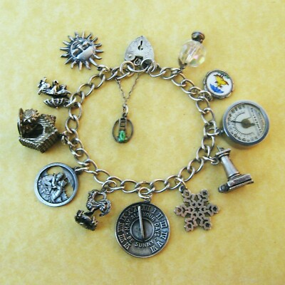 #ad Vintage Weather Report James Avery Beau Thermometer Sterling Charm Bracelet $795.00