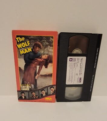 #ad The Wolf Man 1941 VHS MCA 1987 Gene Shalit#x27;s Critic#x27;s Choice Horror Monsters $6.99