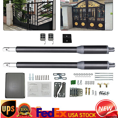#ad Electric Arm Dual Single Swing Gate Opener Automatic Heavy Duty Remote 650lbs $259.31