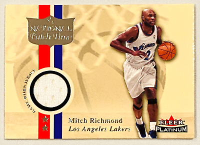 #ad Mitch Richmond 2001 2002 Fleer Platinum Game Worn Jersey National Patch Time $7.99