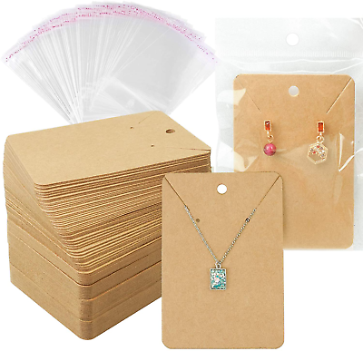 #ad Earring Cards Necklace Display Cards with Bags150 Earring Display Cards 150 Pc $23.52