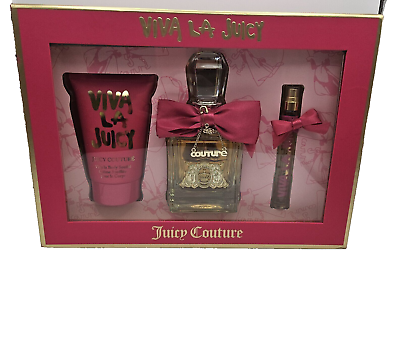 #ad Juicy Couture 3 Piece Gift Set VIVA LA JUICY Perfume Body Lotion Eau de Parfum $99.99