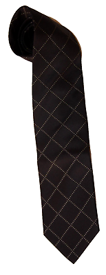 #ad Venezia mens tie pure silk brown with gold striped made in italy $19.99