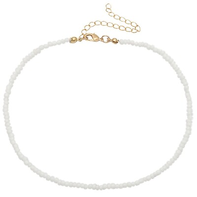 #ad Bead Necklace Women Beaded Necklaces Women Tiny Bead Choker Jewelry $9.54