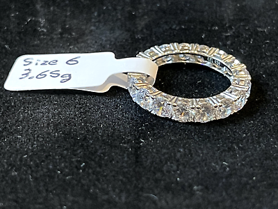 #ad Ring Wedding Band Round Diamond King Crown size 6 $40.00