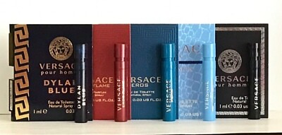 Versace Perfume Collection For Men Sample Spray Vials Set of 5 $16.99