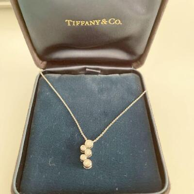 #ad Tiffany Platinum Diamond Necklace with Chain amp; Case $2263.84