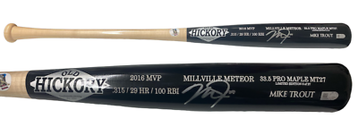 #ad Mike Trout Autographed 2016 MVP Engraved Game Model Bat MLB Authentic LE 27 $1615.50