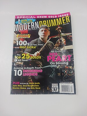 #ad MODERN DRUMMER VOLUME 30 NUMBER 4 APRIL 2006 SPECIAL DRUM SOLO ISSUE NEIL PEART $9.99