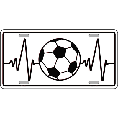 #ad Soccer Heart Beat Metal License Plate Sport Fans for Auto Truck Car amp; Home Decor $19.98