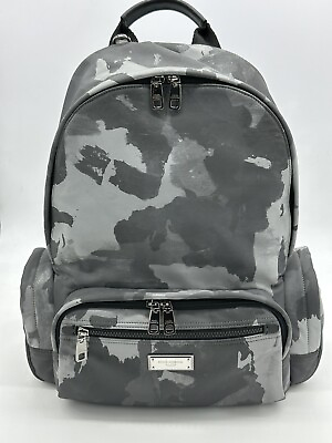 Dolce And Gabbana Gray Camo Print Backpack $1050.00