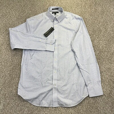 #ad NEW Banana Republic Standard Fit Shirt Size Medium Mens White Blue Long Sleeve $34.99