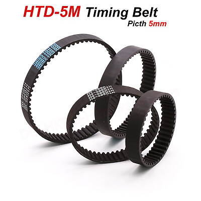 #ad HTD 5M Timing Belt 5mm Pitch 15mm Wide Select 175mm 3770mm for CNC Step Motor $9.09