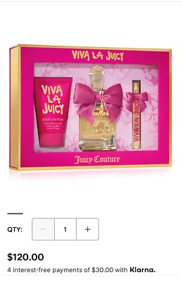 #ad Juicy Couture Viva 3pc. Perfume Gift Set regular amp; travel bottle amp; body lotion $85.00