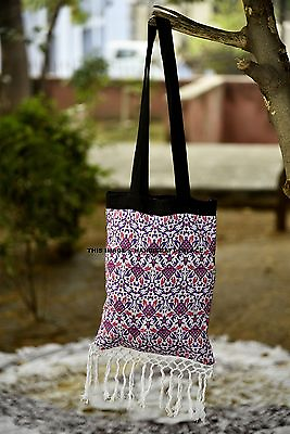 #ad Indian Tassel Lace amp; Strap Drop Bag Floral Print Women Carry Bag Towel Beach Bag $15.99