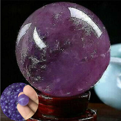 #ad Healing Purple Quartz Sphere Natural TOP Amethyst Stone Ball Big Pretty Crystal $8.54