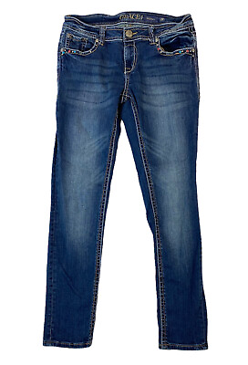#ad Grace In LA Womens Jeans 29X30 Skinny Low Rise rhinestone Stretch Actual 30x30 $24.00