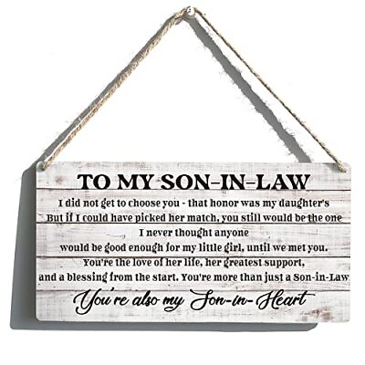 #ad Inspirational Gift Signs Farmhouse to My Son in Law I Did Not Get to Choose Y... $18.33