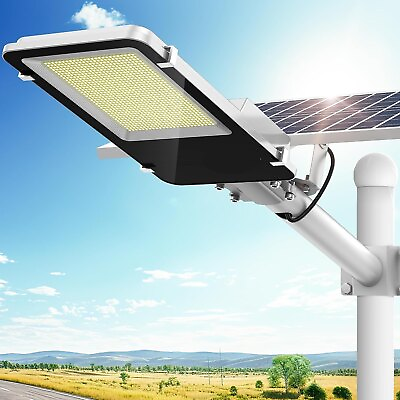 #ad 9900000000LM Commercial Solar Street FloodLight LED Light Dusk To Dawn Road Lamp $118.59