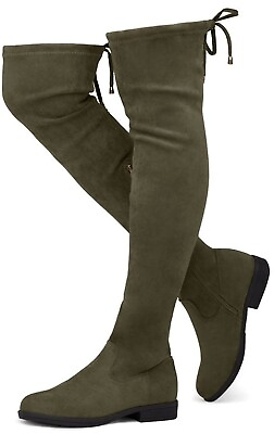 Herstyle Secret Obsession Women’s Thigh High Stretchy Boots Block Heel Side Z... $17.46