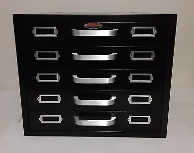 #ad NEUMADE 5 Drawer STACKABLE Storage File Cabinet with 5 rows in each Black $100.00