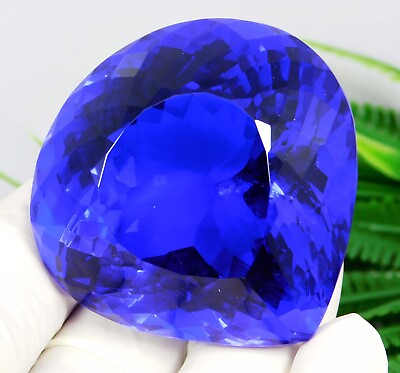 #ad 385.10 Ct Natural Blue Tanzania Of Tanzanite Pear Cut Loose Gemstone CERTIFIED $113.86