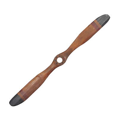 #ad DecMode Brown Wood 2 Blade Airplane Propeller Wall Decor with Aviation Detailing $23.70