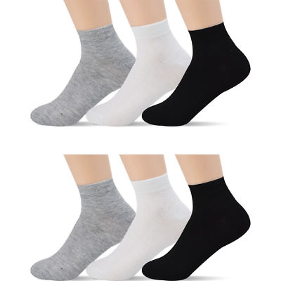 #ad New Lot 6 12 Pairs Ankle Quarter Crew Men Women Thin Socks Cotton Casual Sports $7.95