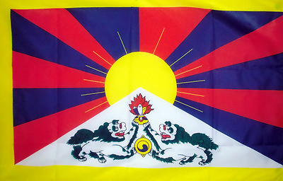 #ad TIBET 18quot; X 12quot; FLAG boats treehouses caravans clubs Lhasa Tibetan chinese GBP 3.99