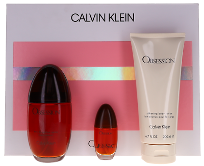 #ad #ad Obsession By Calvin Klein For Women Set: EDPEDPBody Lotion 3.40.56.7 oz New $97.19
