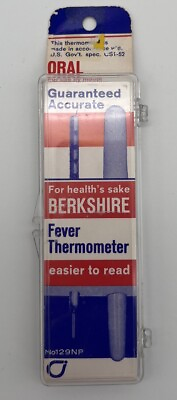 #ad Berkshire Vintage Oral Fever Thermometer Case Pamphlet U.S. Gov#x27;t Spec Case Good $60.00