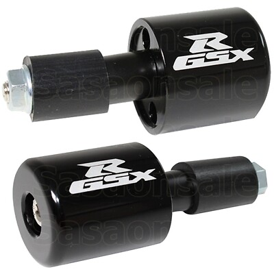#ad SASA CNC Black Laser Logo Handle Bar Ends Grips Plug for Suzuki 600 750 1000 $14.99