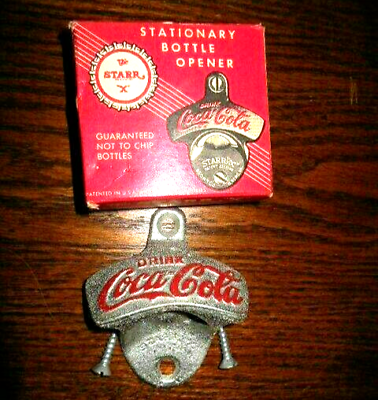 #ad Star X Coca Cola Stationary Bottle Opener In Original Box Vintage Made In U.S.A. $19.99