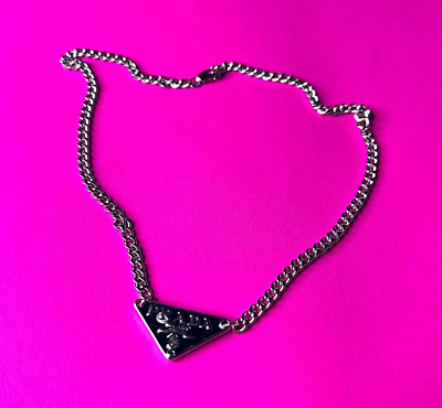 #ad #ad Vintage Prada Silver Choker Necklace $135.00