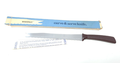 #ad Quikut Sharpkut Carve amp; Serve Knife Surgical Stainless Steel Made in USA Vintage $14.99