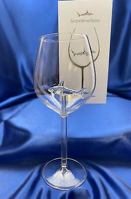 #ad The 3D Shark White Wine Glass In A Beautiful Gift Box $54.95