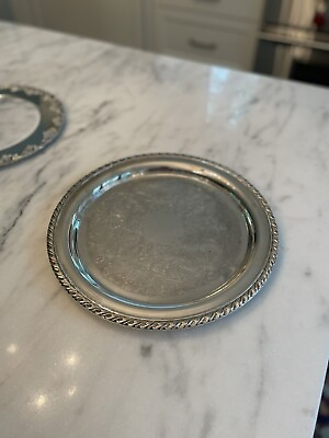 #ad vintage silver plated serving tray $29.00