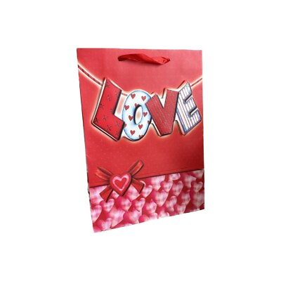 #ad #ad Set of 3 Bags Celebration Love Heart 3D Gift Bags w Handle Large $3.99