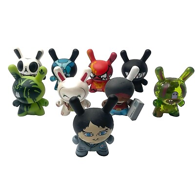 #ad Kidrobot Dunny Lot of 9 Figures All Unique No Doubles Missing Accessories $44.99
