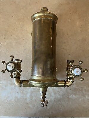 #ad Rare Antique Early 1900s Solid Brass Victorian Plumbing Fixture Shower Claw Tub $3600.00