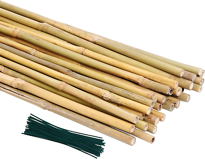 #ad 30 Packs Bamboo Sticks Natural Bamboo Sticks Plant Support for Indoor and Outdoo $15.04