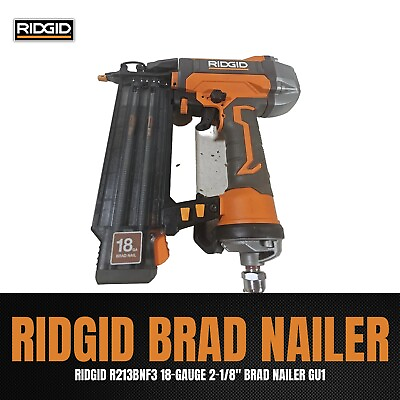#ad Ridgid R213BNF3 18 Gauge 2 1 8quot; Brad Nailer Gu1 $45.00