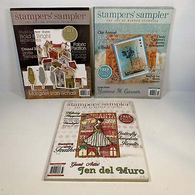 #ad Lot of 3 Stampers Sampler 2013 The Art of Rubber Stamping Quarterly Magazines $9.03