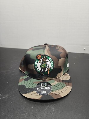 #ad NBA Ultra Game Green Camo Boston Celtics Basketball Snapback Hat NWT $27.99