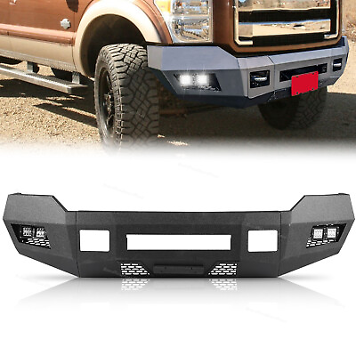 #ad Black Front Bumper Fit For 2011 2016 Ford F250 F350 w Led Lights $332.28