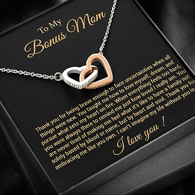 To My Bonus Mom Necklace Step Mom Gift Birthday amp; Mother#x27;s Day from Daughter $28.99