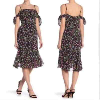 #ad Nanette Lepore Very Black Violet Paradise Dreaming Dress size 10 $62.00